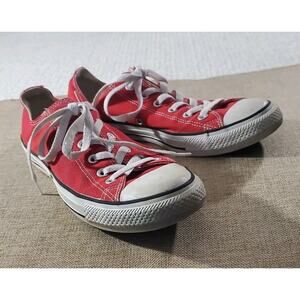 Converse All Star Women's 10 Men's 8 Red Low Top Athletic Shoes Sneakers